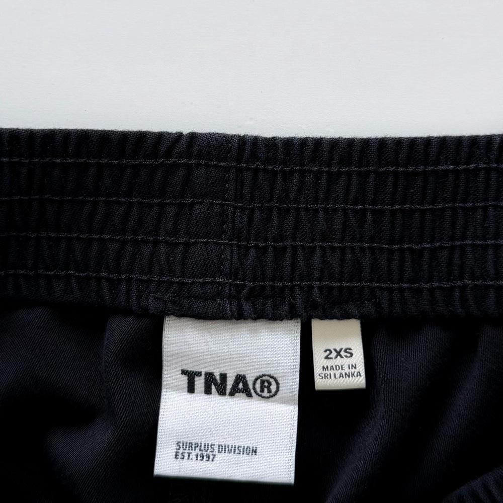 Aritzia TNA Christie Pant Black Wide Leg Pull On Cotton | 2XS Elastic Waist - Picture 3 of 16